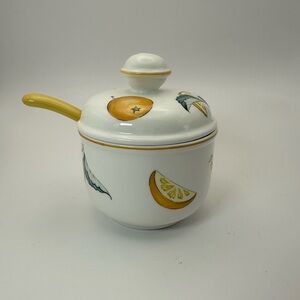 Villeroy & Boch Lemon Jam Jar & Lid & Spoon.